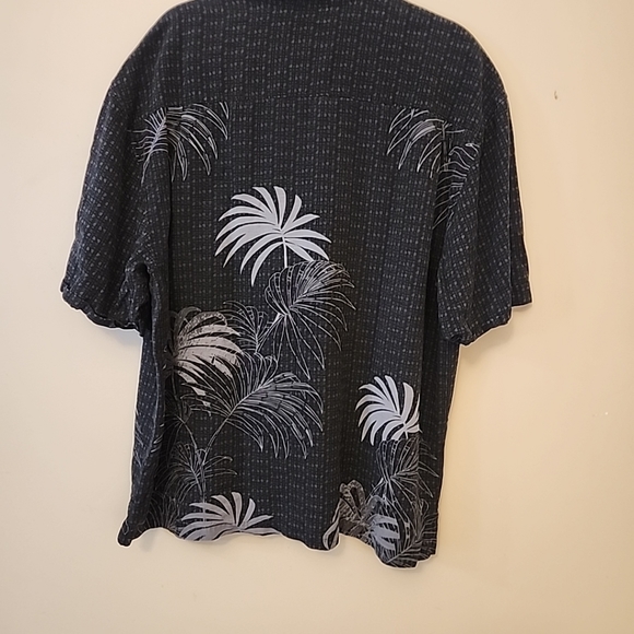 Jamaica Jaxx Authentic Island Style Hawaiian 100 %Silk Shirt Size XL Black Gray - Picture 2 of 5